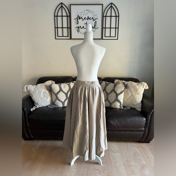 Vintage Y2K DKNY Maxi Length Button Snap Front Circle Skirt Size 14 Retro Summer - Picture 15 of 16